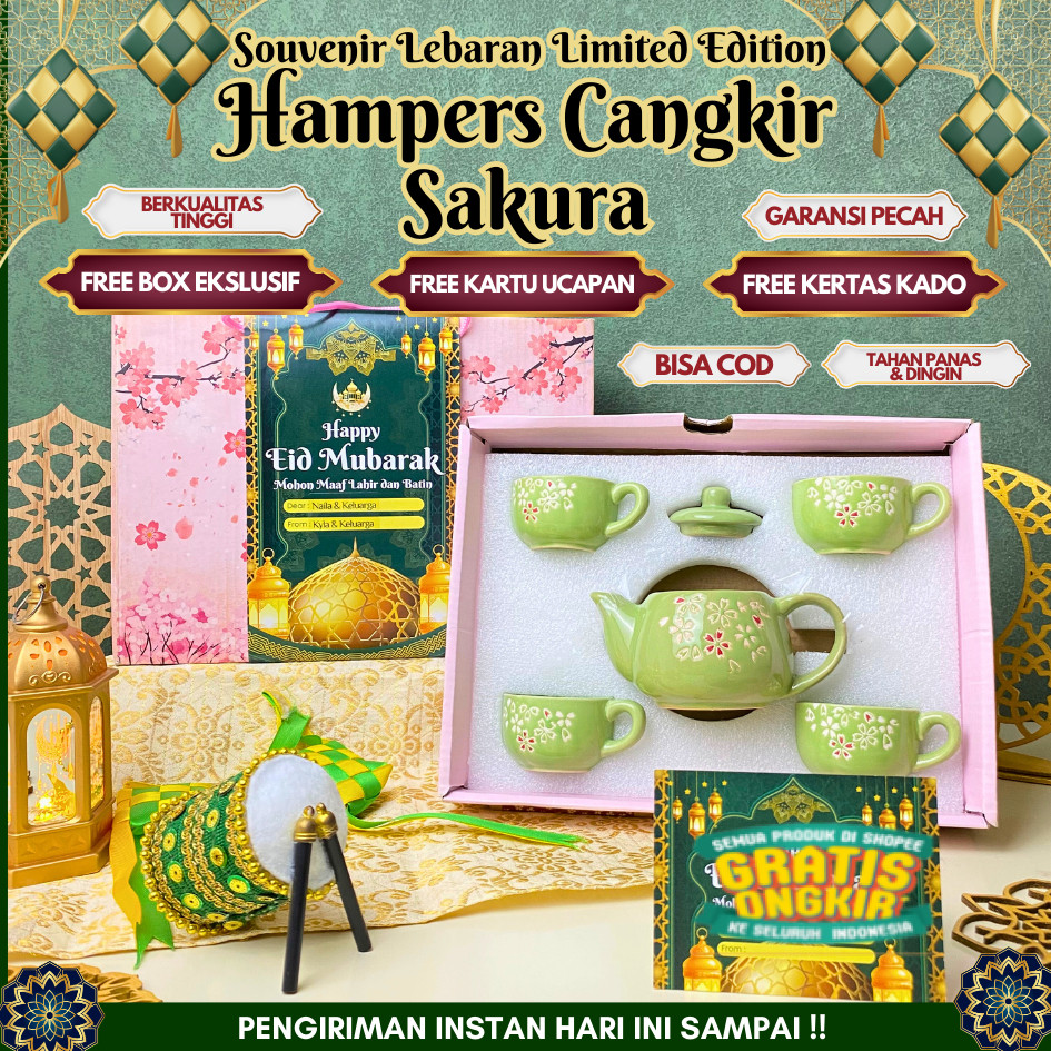 

[ FREE BOX ] Parcel Hampers Lebaran Gelas MINI Cangkir Set Keramik FREE Gift Box Eksklusif Parsel Bingkisan Gift Hampers Gelas Hadiah Kareem Set Souvenir Eid Mubarak Hadiah Hari Raya Idul Fitri Set Cangkir Lepek Mug Mewah Premium/ langsung proses