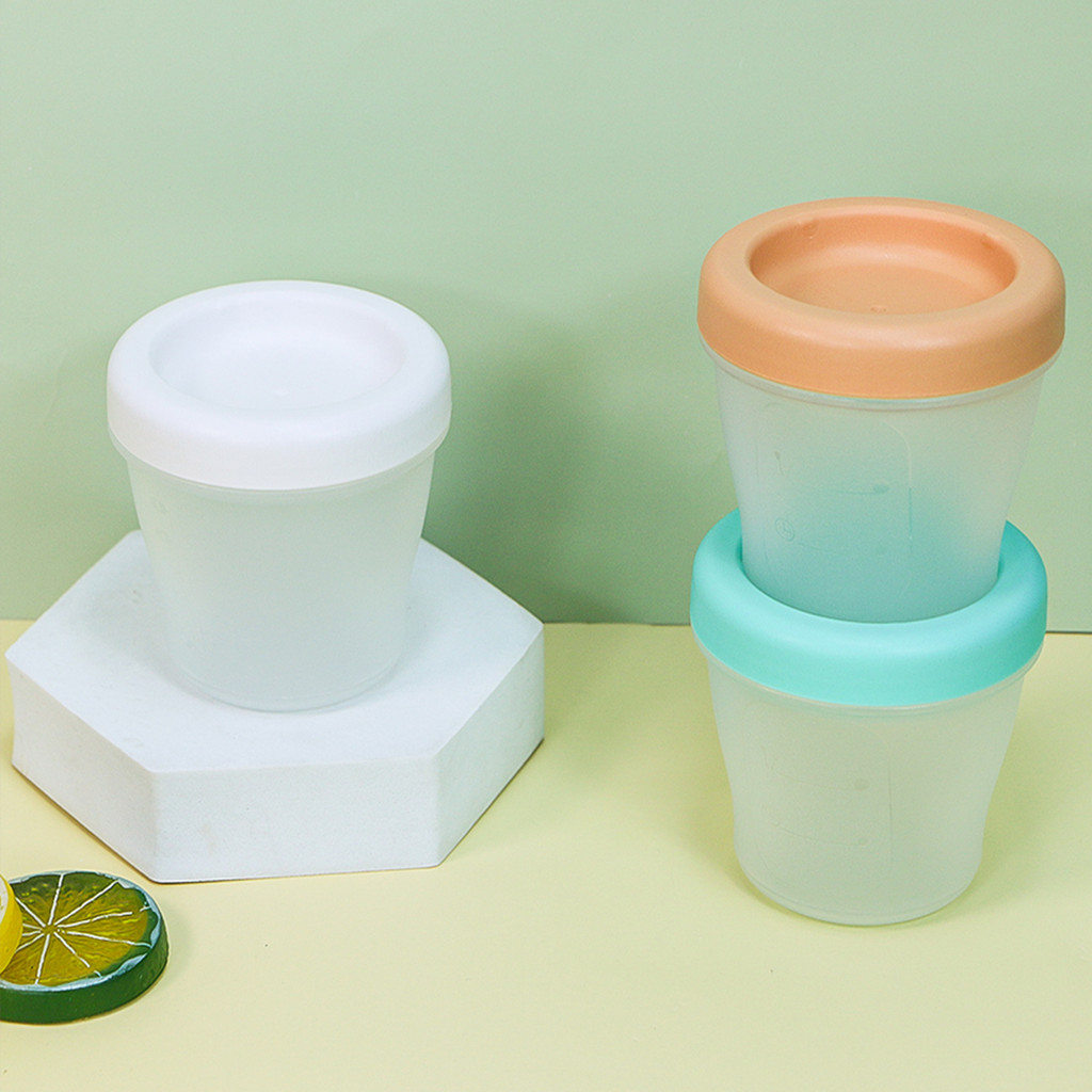 

150ml Jar 5oz Portable Baby Food Storag Box Multiple Openings Cereal Cartoon Infant Milk Powder Box Toddle Snack Container