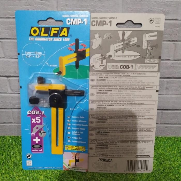 

OLFA CMP 1 Circle Cutter CMP-1 Memotong Lingkaran 1cm-15cm - Kuning, Standar