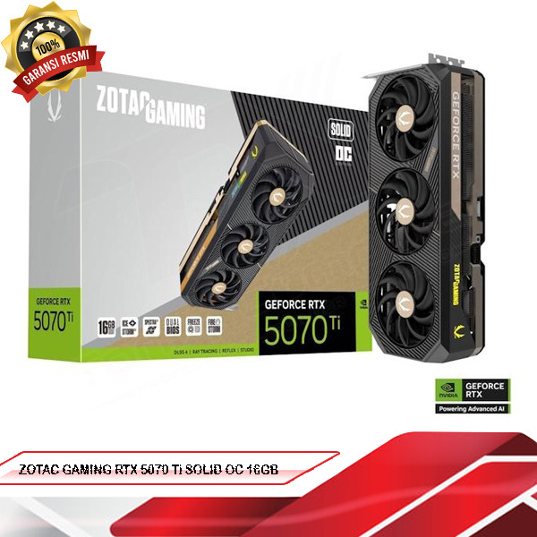 ZOTAC GAMING GeForce RTX 5070 Ti SOLID OC 16GB GDDR7 | VGA ZOTAC GAMING RTX 5070 Ti 16GB