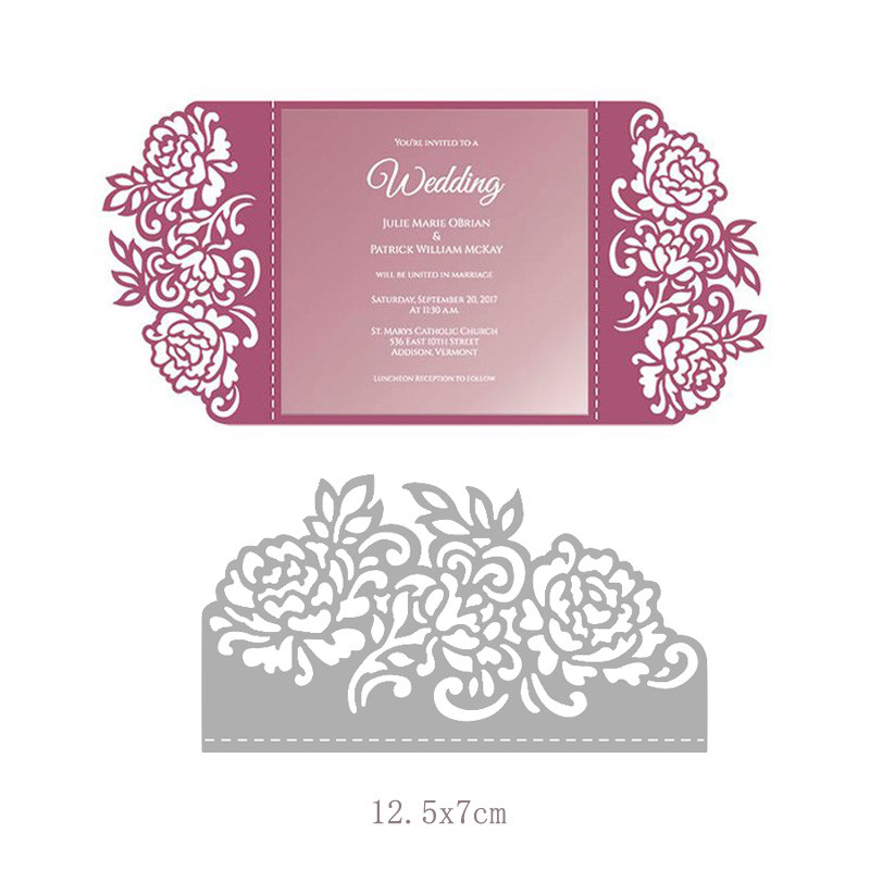 

Rose Leaves Border Metal Cutting Dies Stencils Die Cut for DIY Scrapbooking Album Paper Card Embossing New Die Cutter 2023