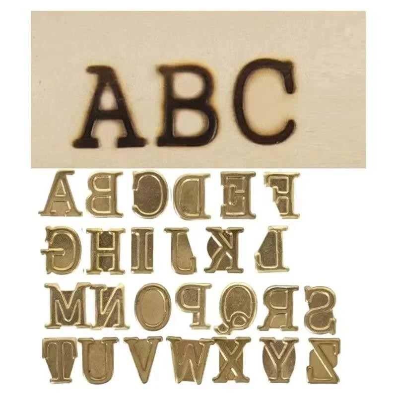 

26Pcs Hot-Stamps Uppercase Alphabet Set For Branding Of Wood, Leather, And Other Surfaces Copper Alphanumeric Symbols Branding