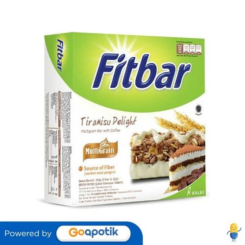 

Fitbar Tiramisu Delight 22 Gram Box 12 Pcs