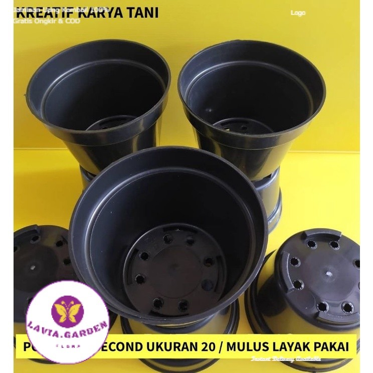 TERLARIS NO 1 Pot tanaman bekas 1 Lusin - Pot tanaman - Pot bunga - Vas bunga