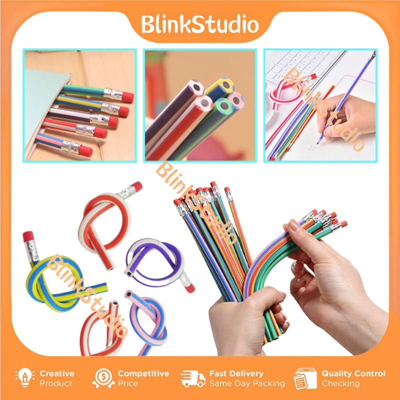 

Pensil Lentur Fleksibel / Pensil Sekolah Lentur Unik Lucu Alat Tulis Sekolah Anak