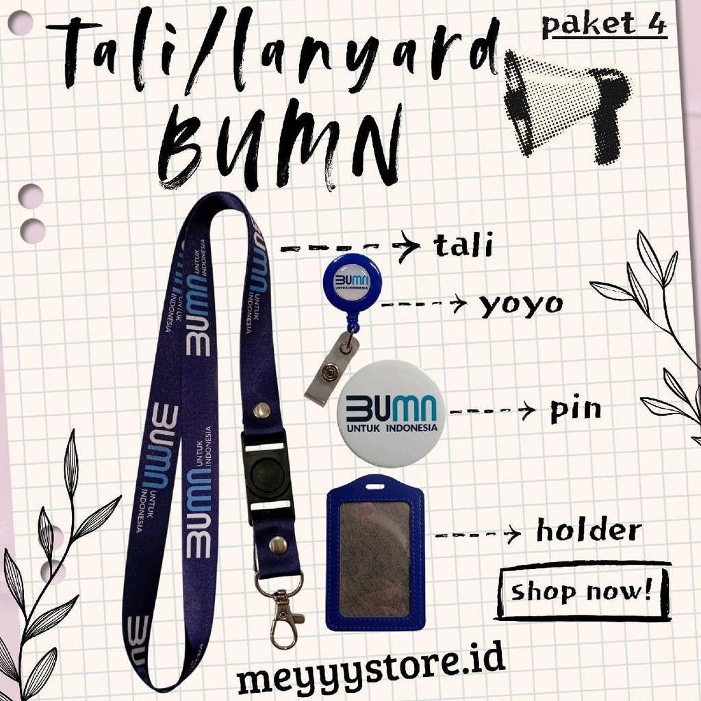 

READYYY Tali Gantungan ID CARD / Lanyard BUMN [STOCK MELIMPAH] Termurahhh Harga Grosir!