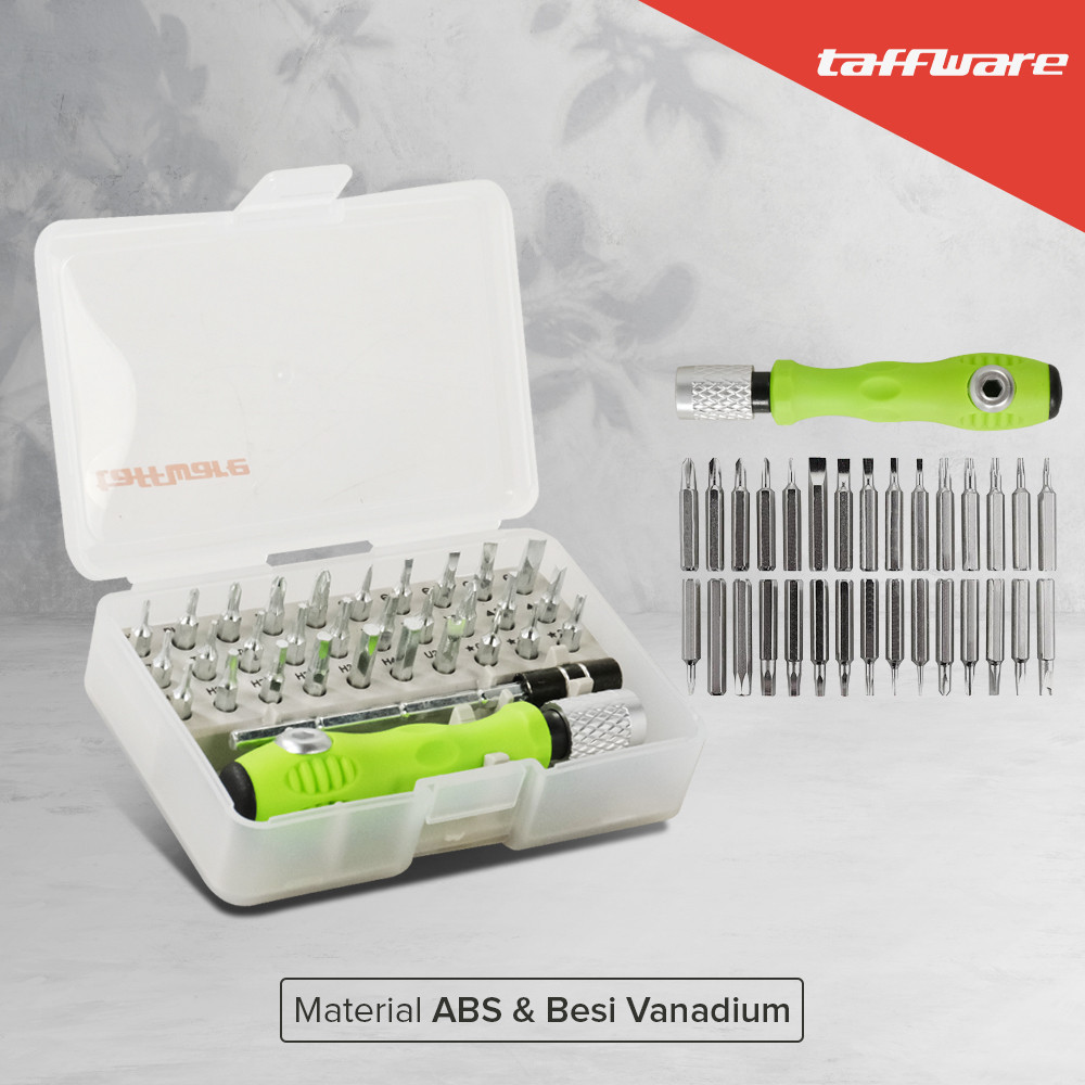 OBENG MAGNETIC SET 32 IN 1 MODEL MATA OBENG MAGNETIC - TAFFWARE