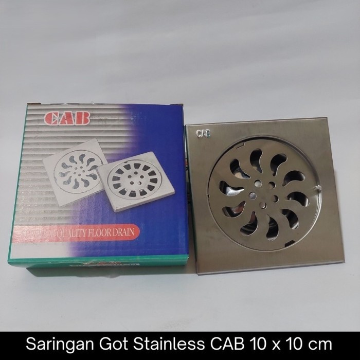 CAB Saringan Got Stainless avur afur Kamar mandi 4 inch 10 x 10 cm