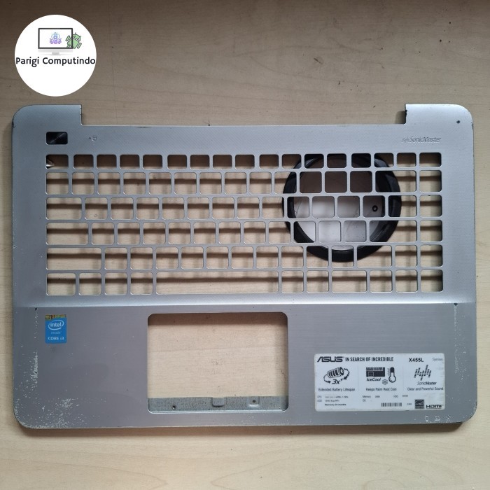 Frame Palmrest Keyboard Laptop Asus X455L - Silver