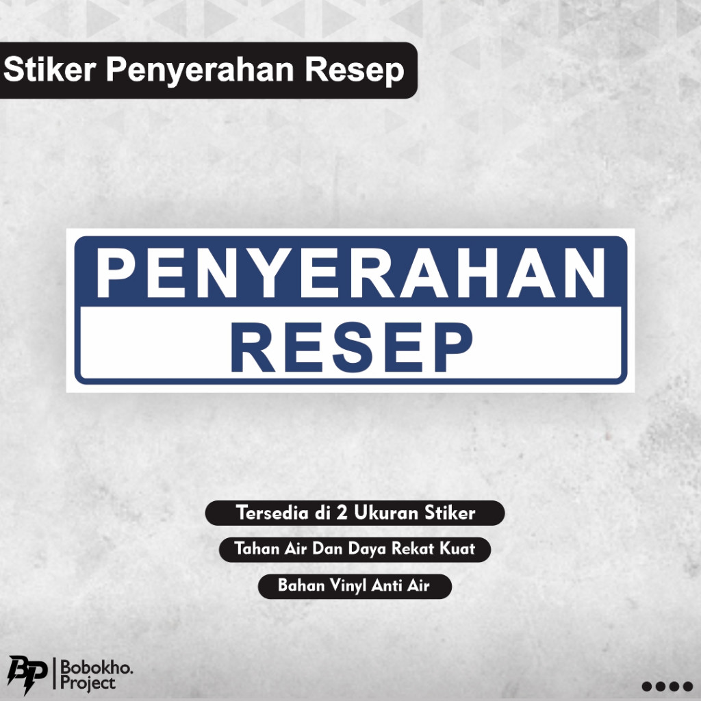 

Stiker Penyerahan Resep / Stiker Resep / Stiker Obat / Stiker Apotek / Stiker Klinik / Stiker Puskesmas