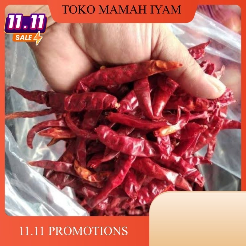 

Cabe Merah Rawit Teja Kering Murah Import Kualitas Terbaik Pedas tanpa tangkai / cabe kering / cabe kering pedas 1 kg murah / cabe kering untuk seblak / cabe kering untuk seblak sultan / cabe kering untuk boci / cabe kering bumbu basreng