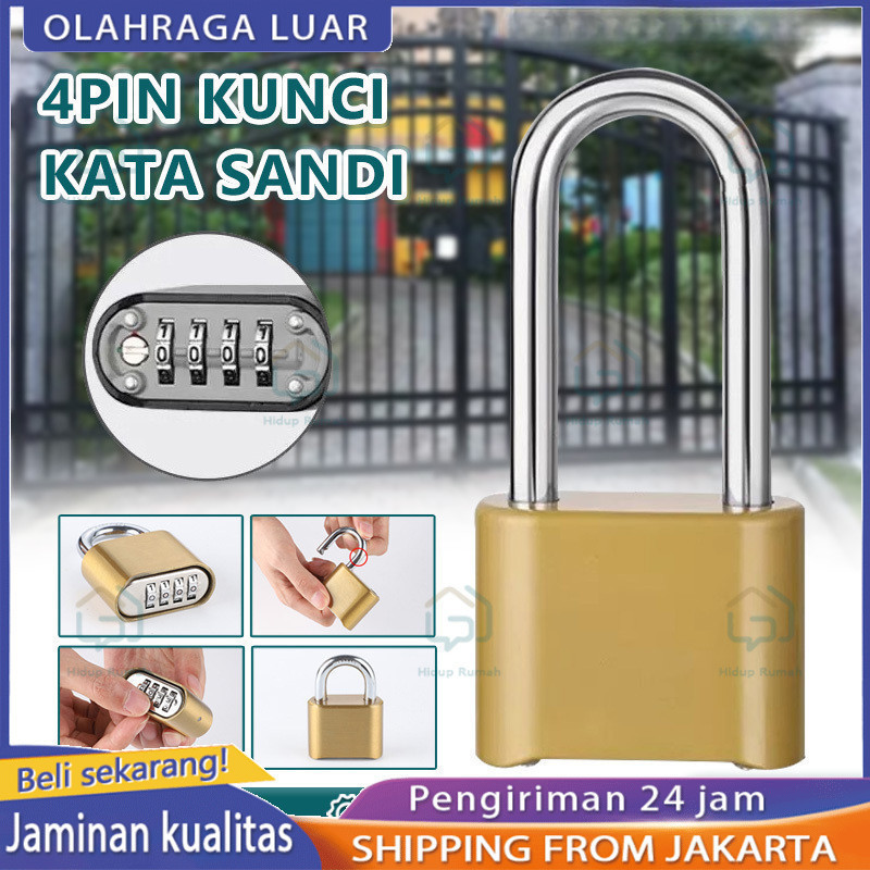 gembok angka besar Gembok Angka Kombinasi 4 Digit Kunci gembok Nomor /gembok angka besar Angka Pin P