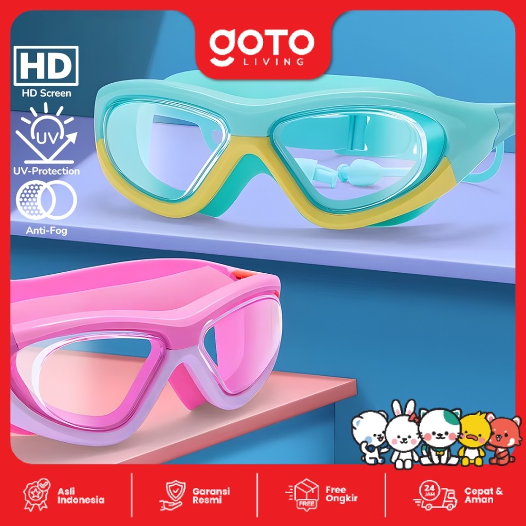 Goto Kinder Swimming Goggles Kacamata Renang Anak Kaca Mata Anti Fog