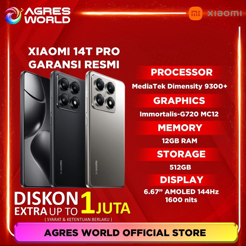 Xiaomi 14T Pro 12/512GB | Leica Summilux Optical lens | MediaTek Dimensity 9300+