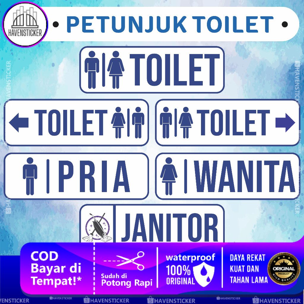 

Stiker Petunjuk Toilet Anti Air Laminasi Glossy