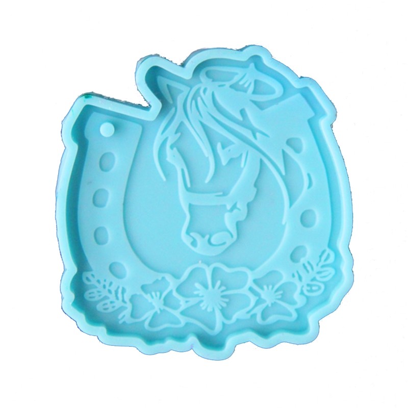 

Resin Silicone Horseshoe Blossom Mold Keychain Soap Casting Mould for UV Epoxy Resin Crafting Pendant Making DIY Crafts