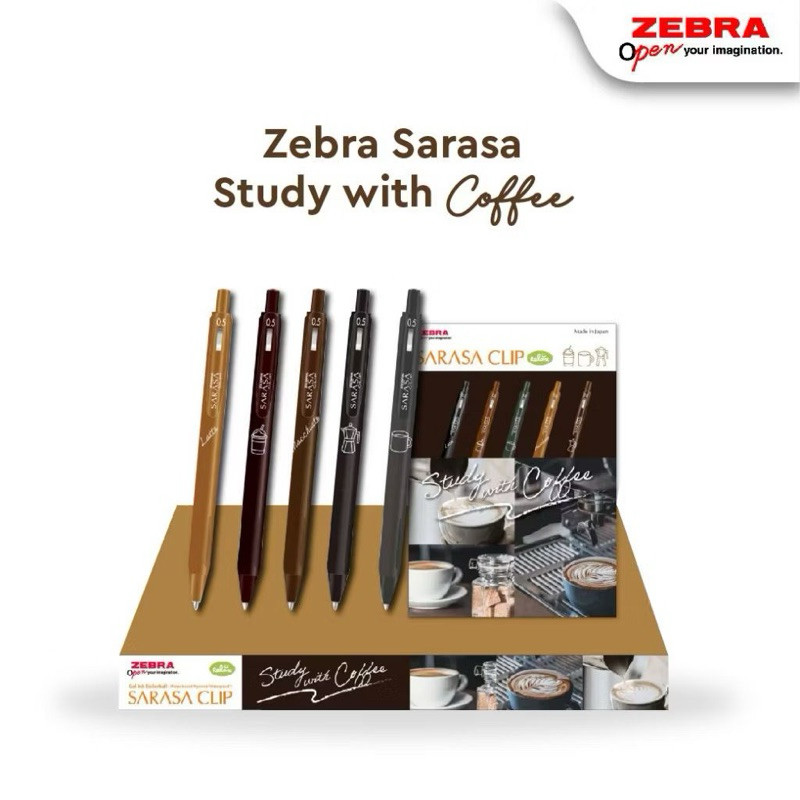 

Zebra Sarasa Pulpen Gel 0.5mm VINTAGE COFFEE SERIES - Limited Edition