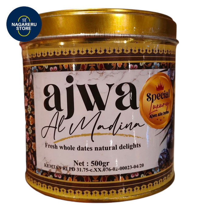 

Kurma ajwa al madinah fresh whole dates natural delights 500gr