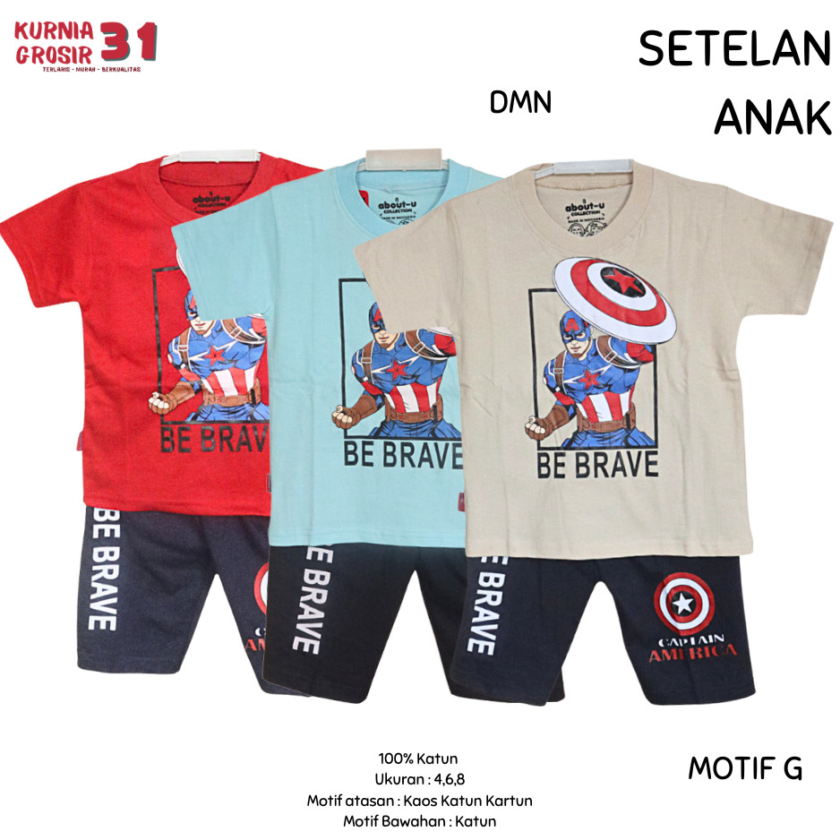 Setelan Anak DOMINO Motif G / Baju Anak Usia 3-12 Th / Setelan Anak Lebaran Natal Tahun Baru  ukuran