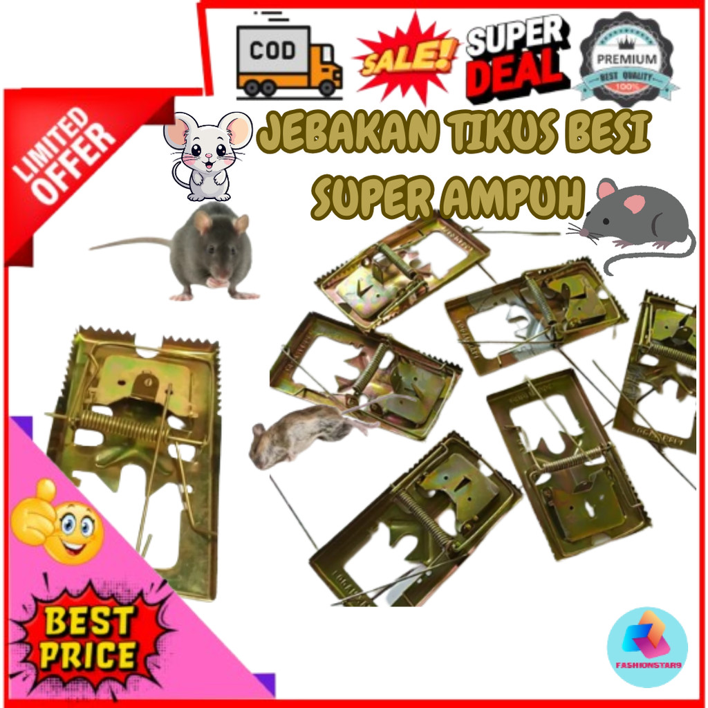 COD Jepretan Tikus Besi Tebal Jebakan Perangkap Tikus Ampuh Penjepit Tikus Besi Besar Penjerat Tikus