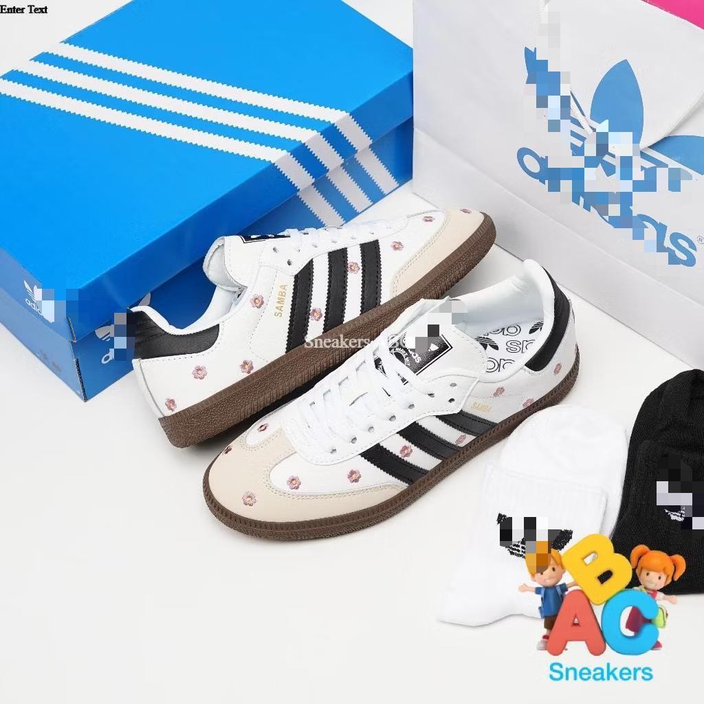 Sepatu White Floral Embroidery