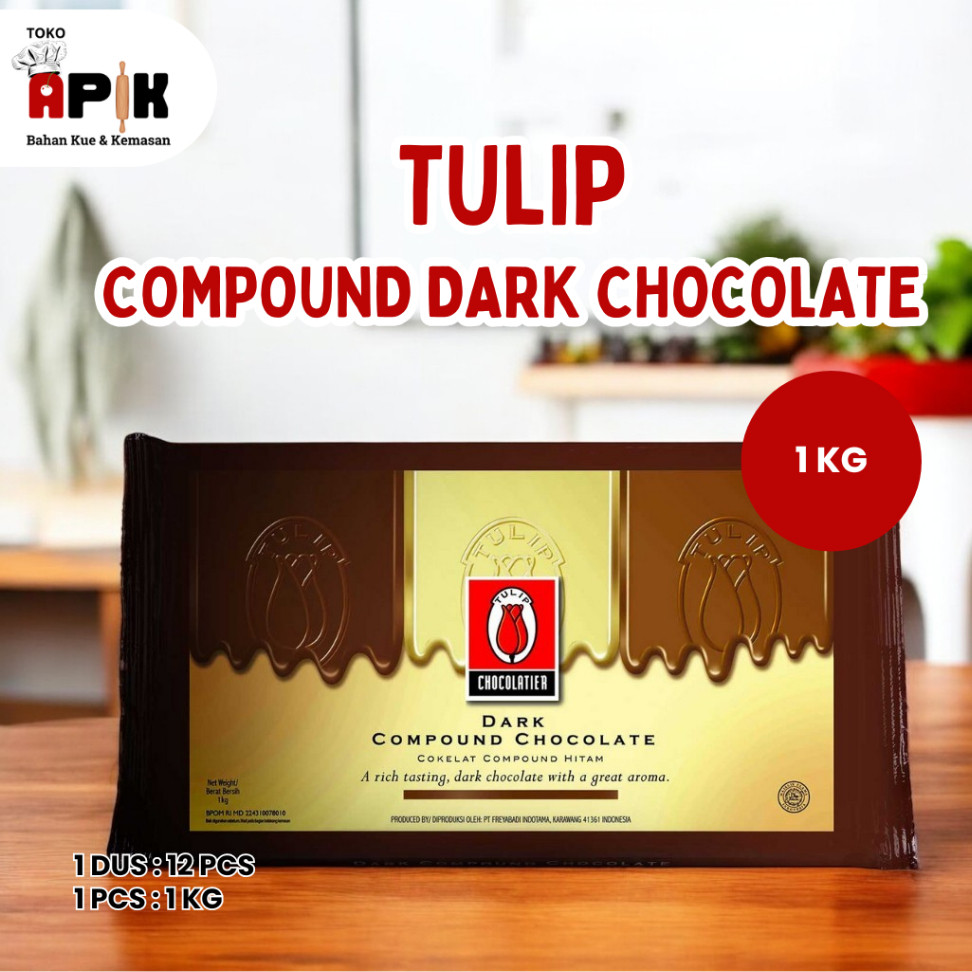 

TULIP COMPOUND DARK CHOCOLATE 1KG / TULIP SUPER COMPOUND DARK 12X1KG