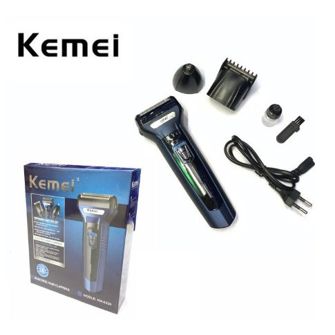 KEMEI KM 6330-6331  MESIN CUKUR RAMBUT KEPALA JENGGOT KUMIS  ELECTRIC - 6331-USB-MICRO