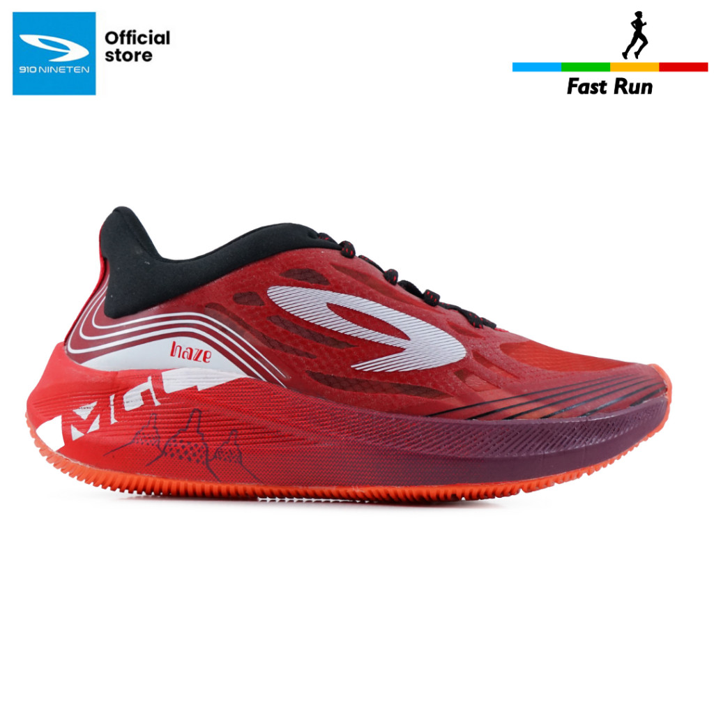 910 Nineten Haze Vision SE Magelang Sepatu Lari - Merah/Hitam