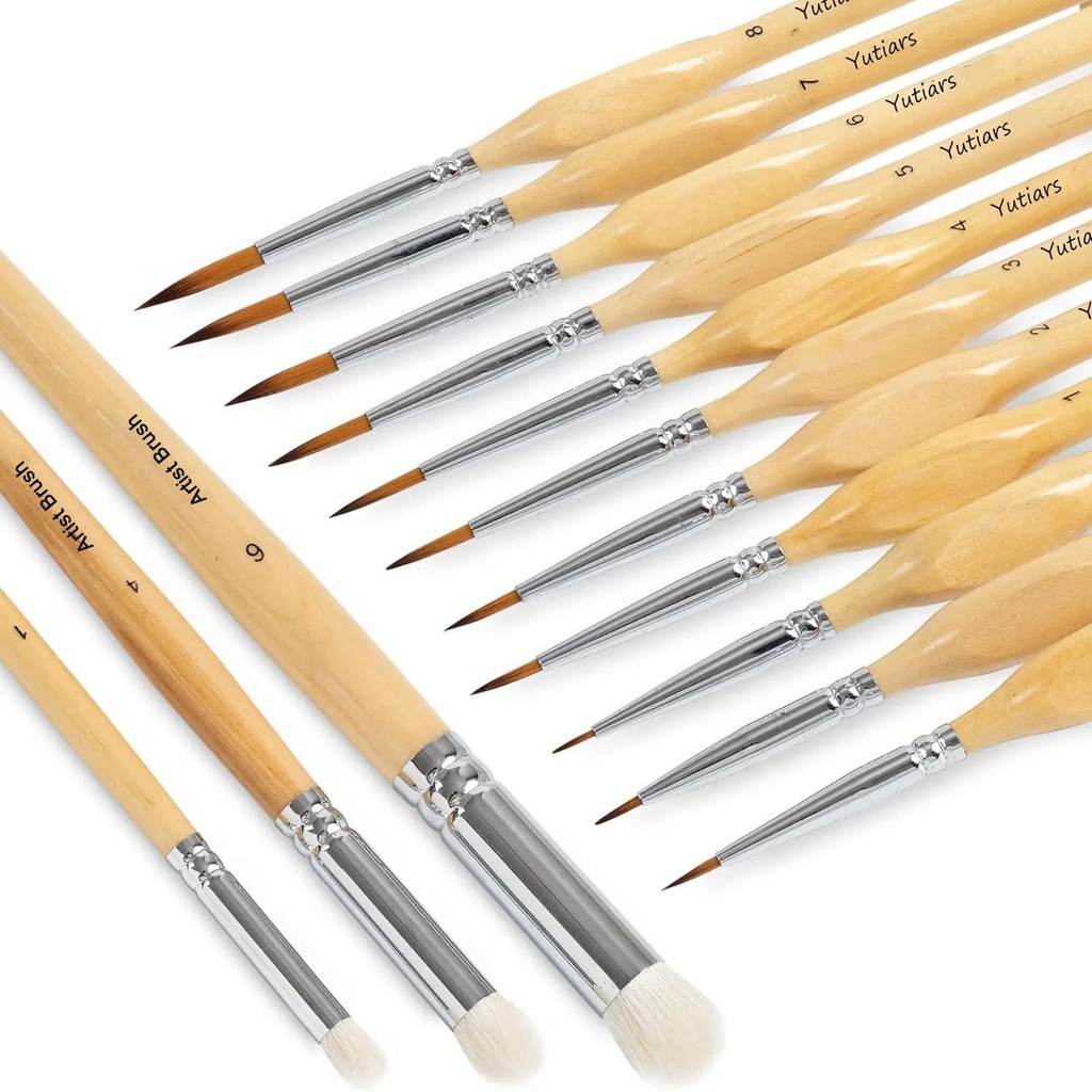 

Model Paint Brushes Dry Brush - Large Dry Brush Set with Miniature Detail Paint Brush Set for Effortless Miniature Painting, Sca