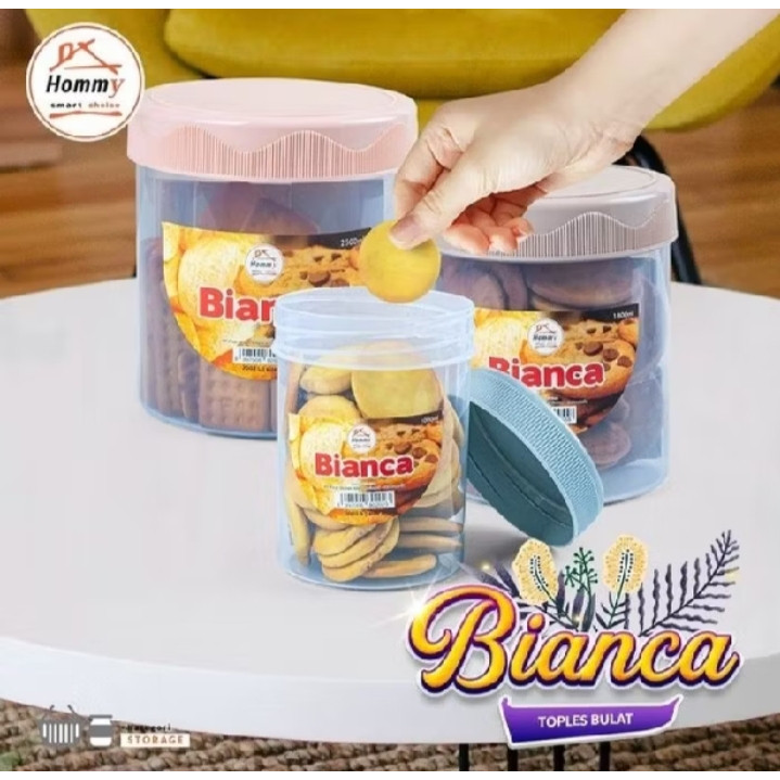 HOMMY Toples Bianca Medium 1800 ml | Sealware | Toples PLastik Bulat 1.8L ( M )