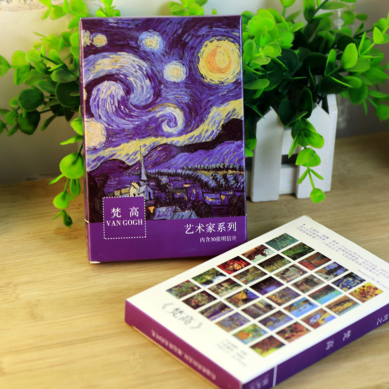 

30 Sheets/Lot Van Gogh Oil Painting Postcard Vintage Van Gogh Painting Cards/Greeting Card/Wish Card/Fashion Gift