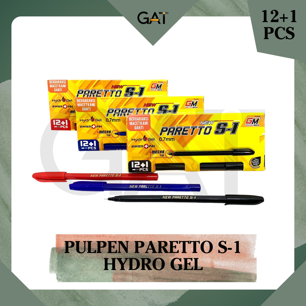 

PULPEN PARETTO S-1 HARGA PER BOX ISI 12 PCS BONUS 1 PCS TERSEDIA 3 PILIHAN WARNA