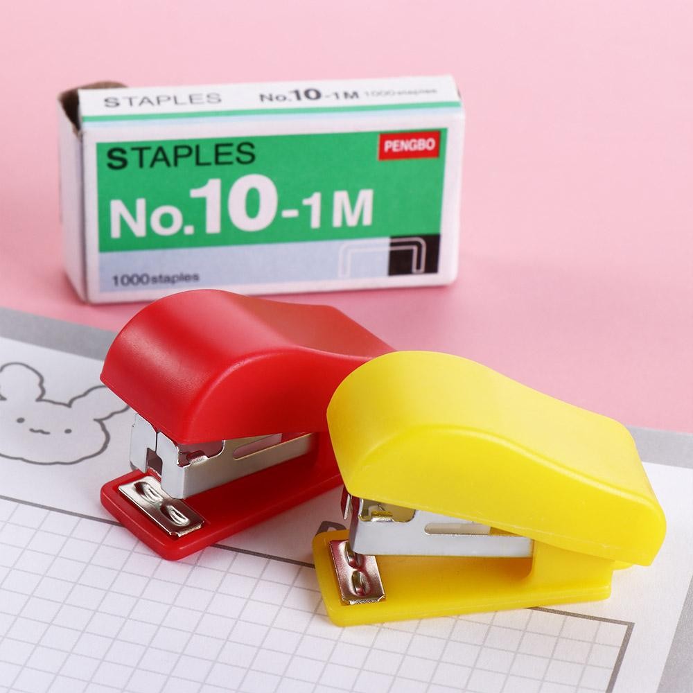 

Portable Effortless Labor-Saving Stapler Set Small Paper Binding Bookbinding Machine Fixing Paper Stapling Tools School Supplies