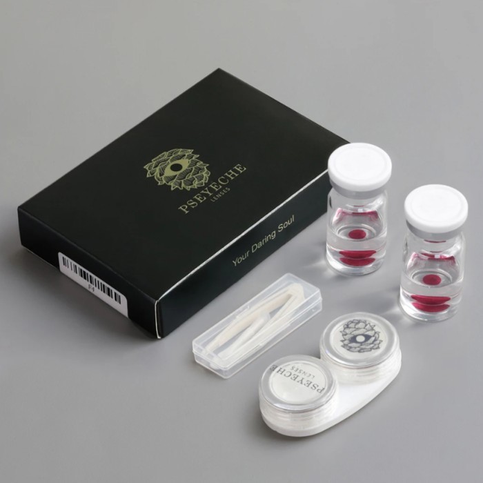 Soflens Buta Warna Lensa Mata Merah PSEYECHE Softlens Ishihara Kontak Lens