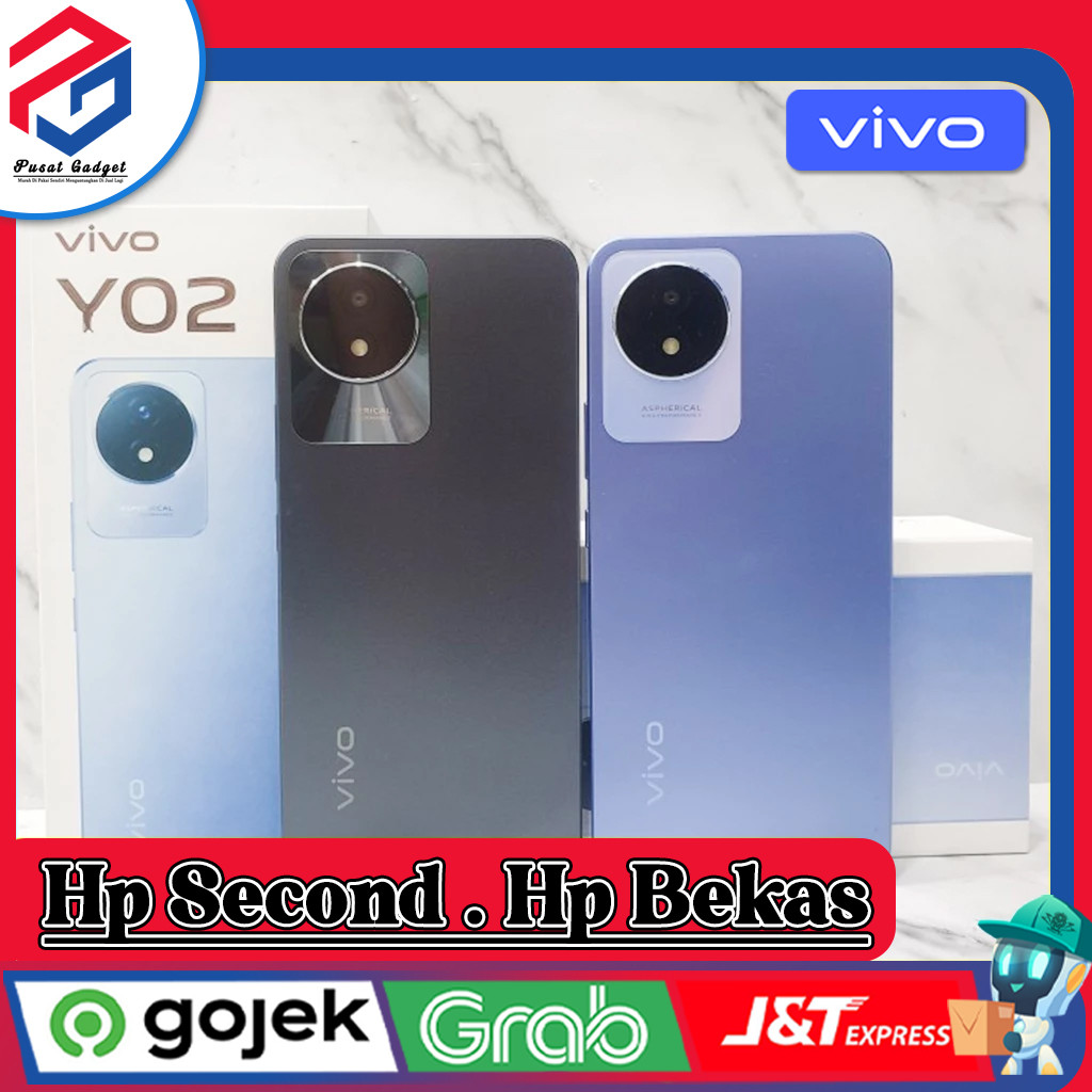 Vivo Y02 | Y02T Ram 3/32GB | Ram 4/64GB Second Grade A