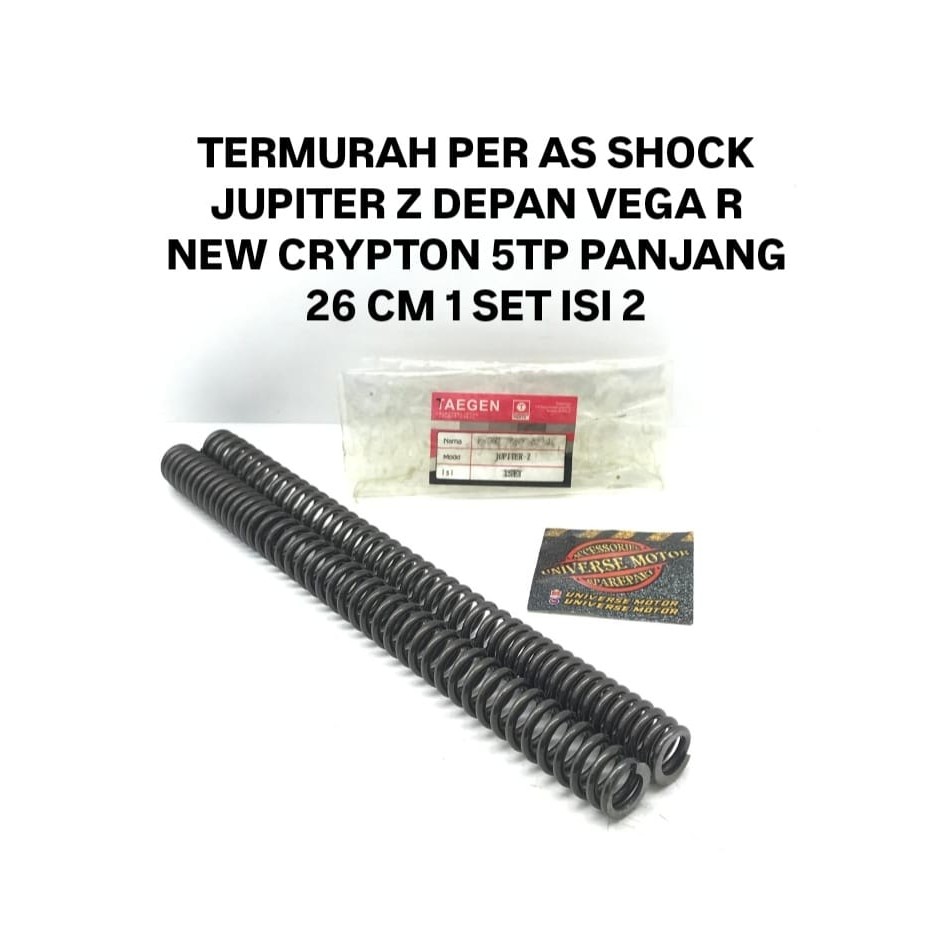 TERMURAH PER AS SHOCK JUPITER Z DEPAN VEGA R NEW CRYPTON 5TP PANJANG 26 cm 1 SET ISI 2