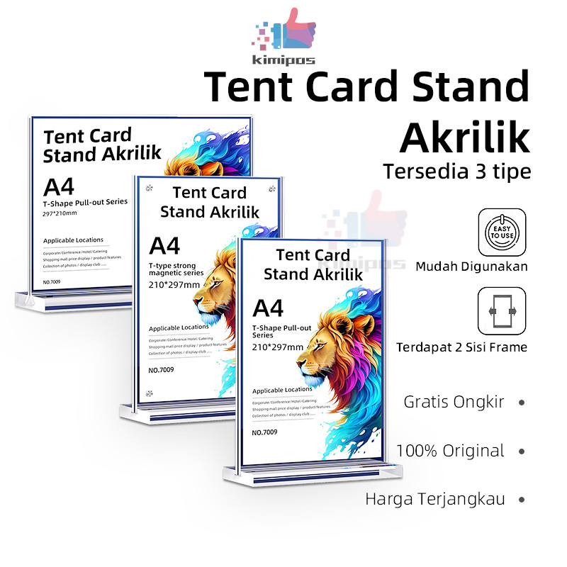 

(COD)Tempat Brosur A4 Magnetik1.5mm / Akrilik Tent Card Portrait - Tipe L Magnetik/Tempat Brosur A4 1.5mm Portrait 2 Sisi / Tent Holder / Tent Card Stand Akrilik