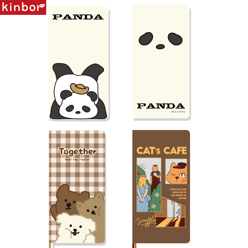 

Kinbor Panda Grid Blank Notebook Kawaii Cartoon Weekly Plan High Beauty Schedule Notepads And Journals kpop cuadernos Stationer