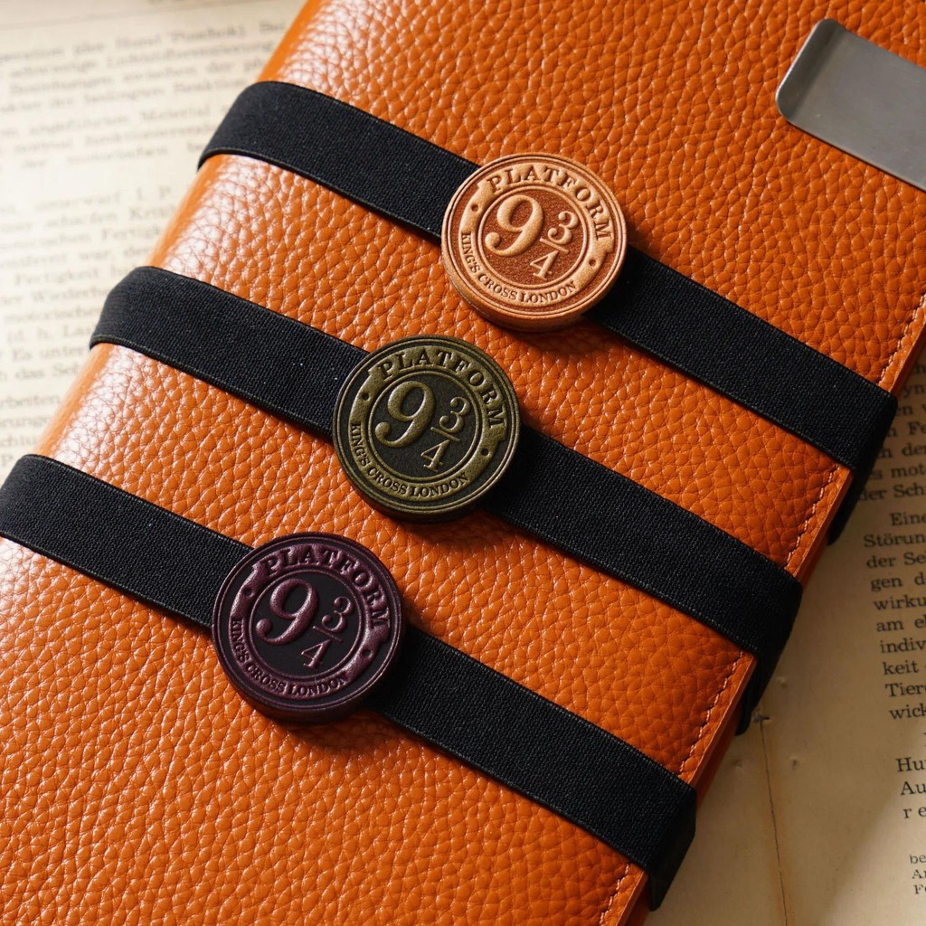 

New Cowhide Planner Elastic Band Creativity Pattern Vegetable Tanned Leather Notebook Accessory Pendant Multi Colors Bookmarks
