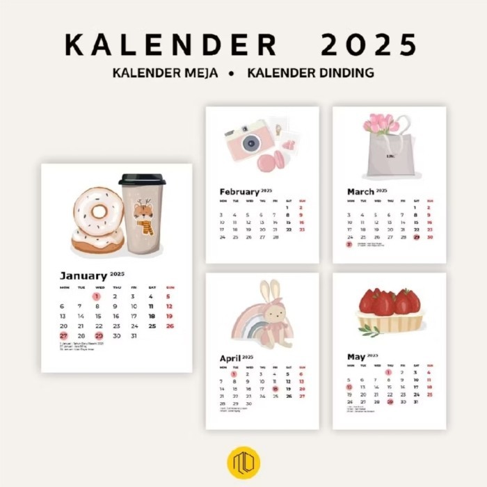 

Andma Kalender 2025 Dinding Meja Aesthetic - Meja