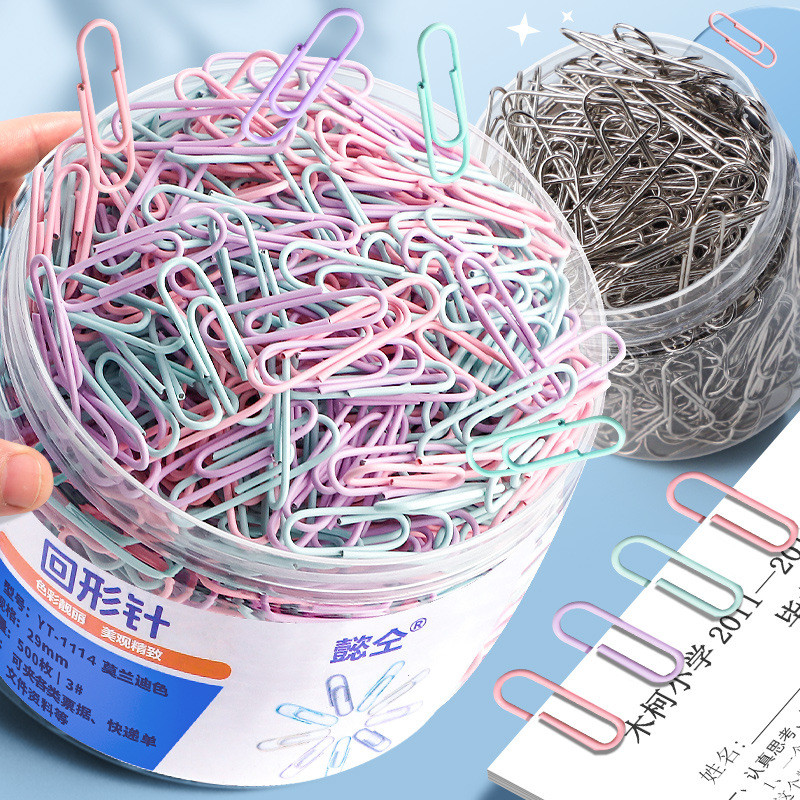 

160 pcs silver paper clips office supplies paper clip large file bookmark paper clip organizer stationery stainless steel