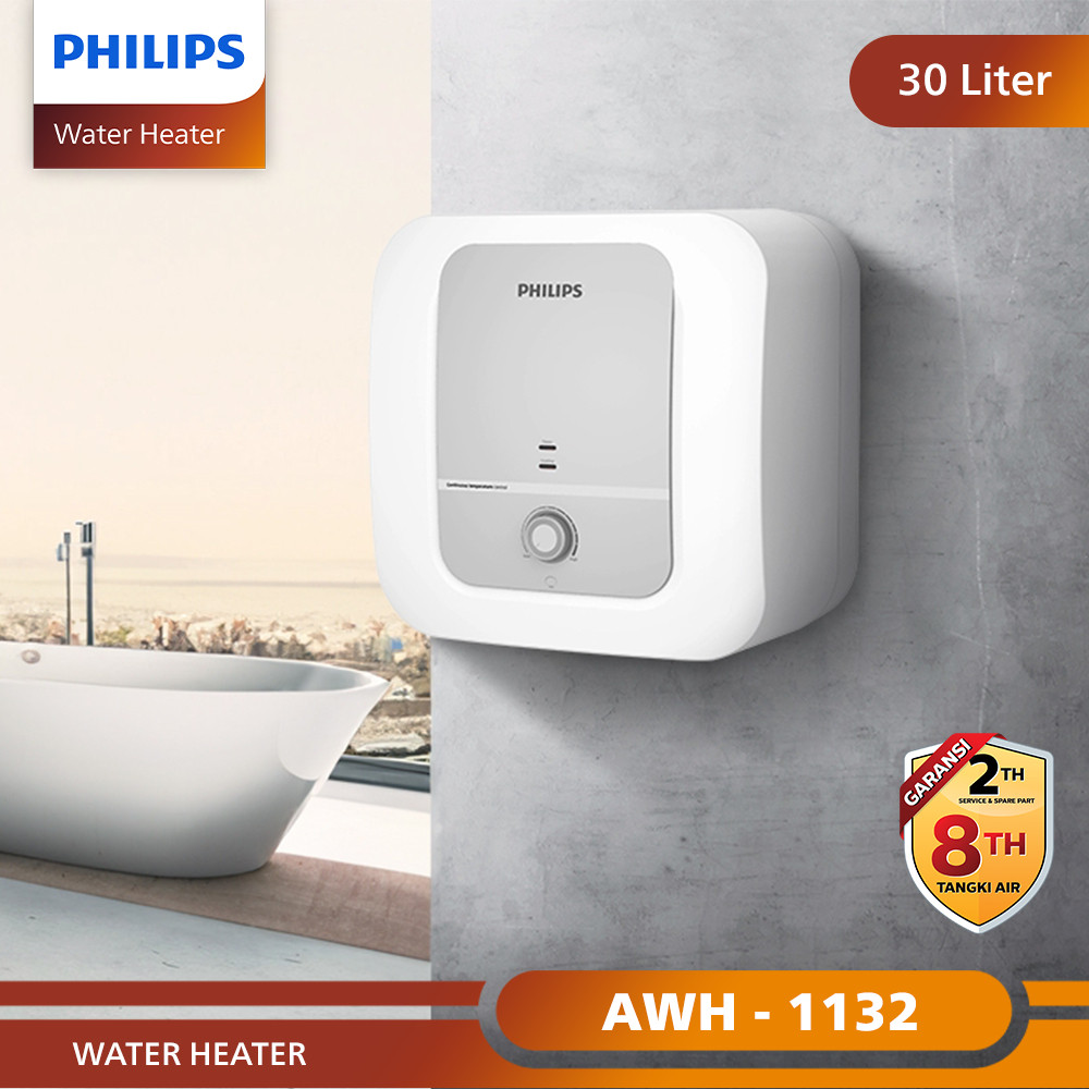 Philips Water Heater 30 Liter 500 Watt -Putih /Water Heater Listrik Philips 10L 15L 30Liter Low watt