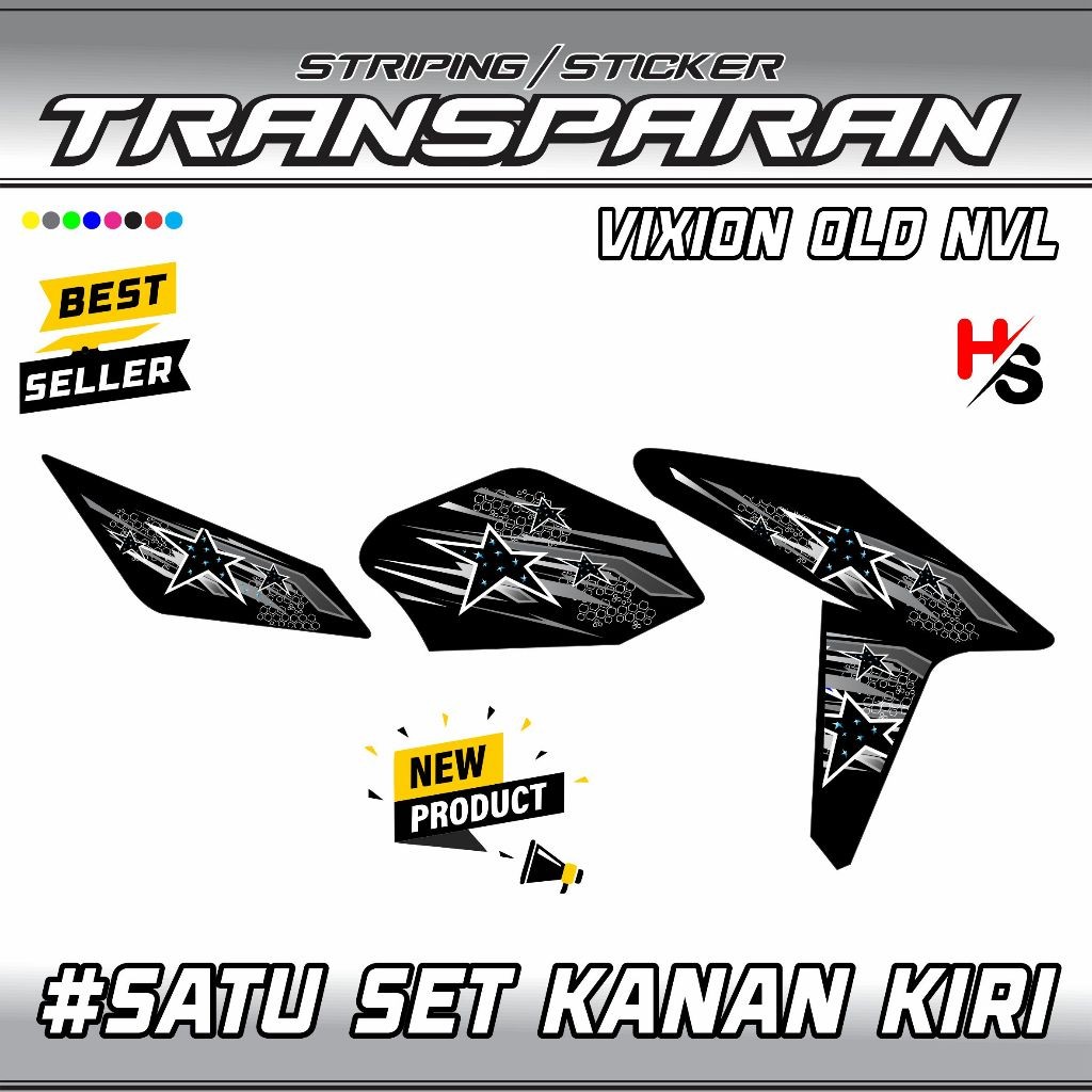 STIKER STICKER STRIPING TRANSPARAN YAMAHA VIXION OLD NVL MOTIF VARIASI TERBARU ART VARIASI SIMPLE A1