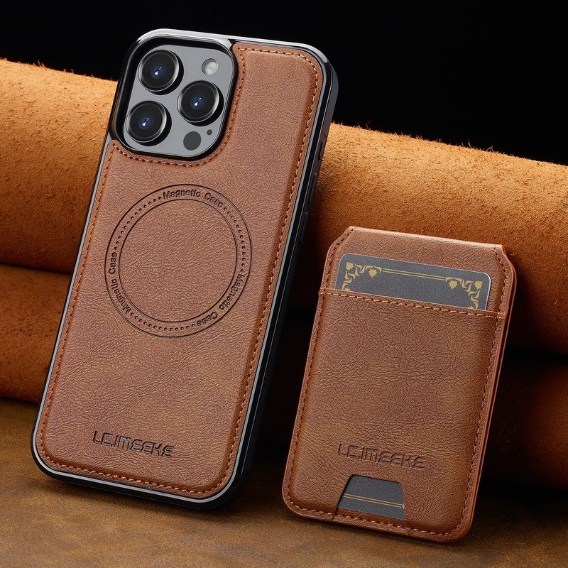 Kulit Luxury Detachable Magnetic Cards Holder Bag Phone Case For iPhone 16 Pro Max 11 12 13 14 15 Pr