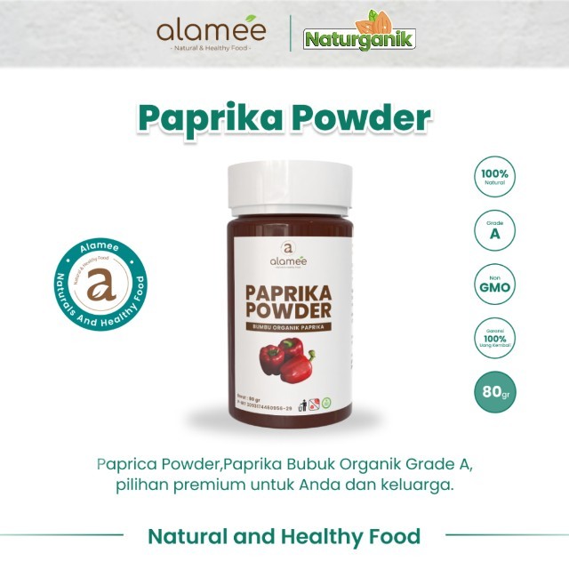 

ALAMEE Paprika Powder Ground Bumbu Dapur Instan Bubuk Organik Murni Asli Seasoning Tabur Naturganik