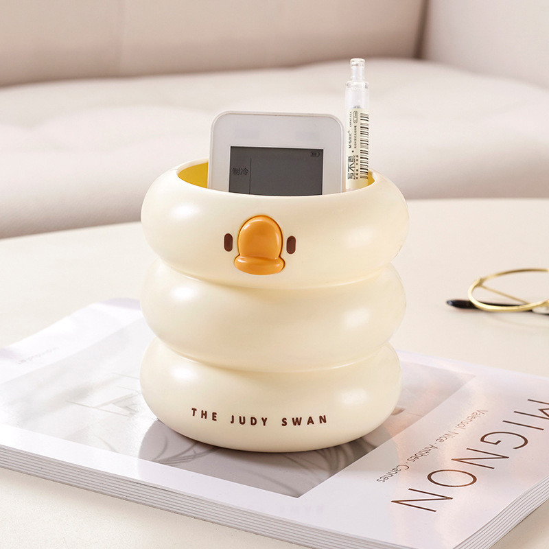 

Round Design Pen Holder Large Capacity Pen Pencil Brush Storage Container Box Plastic Stationery Desk Organizer Kids Gift