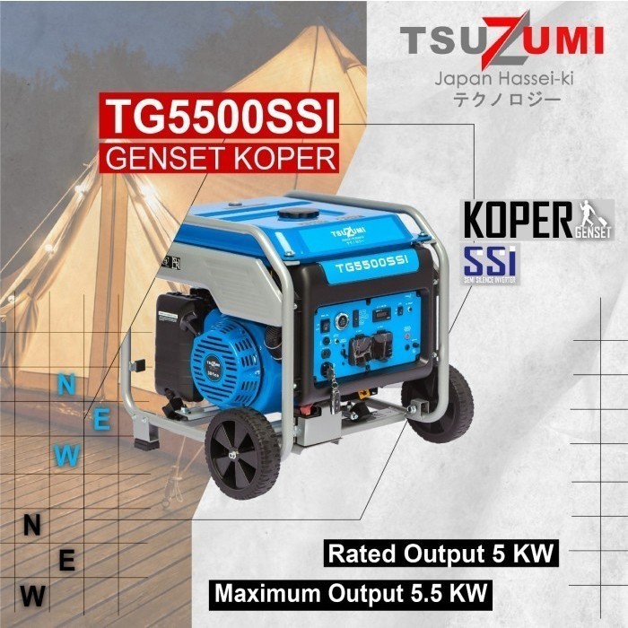 Genset Open 5000 watt semi silent inverter Tsuzumi 5000 watt TG5500SSI