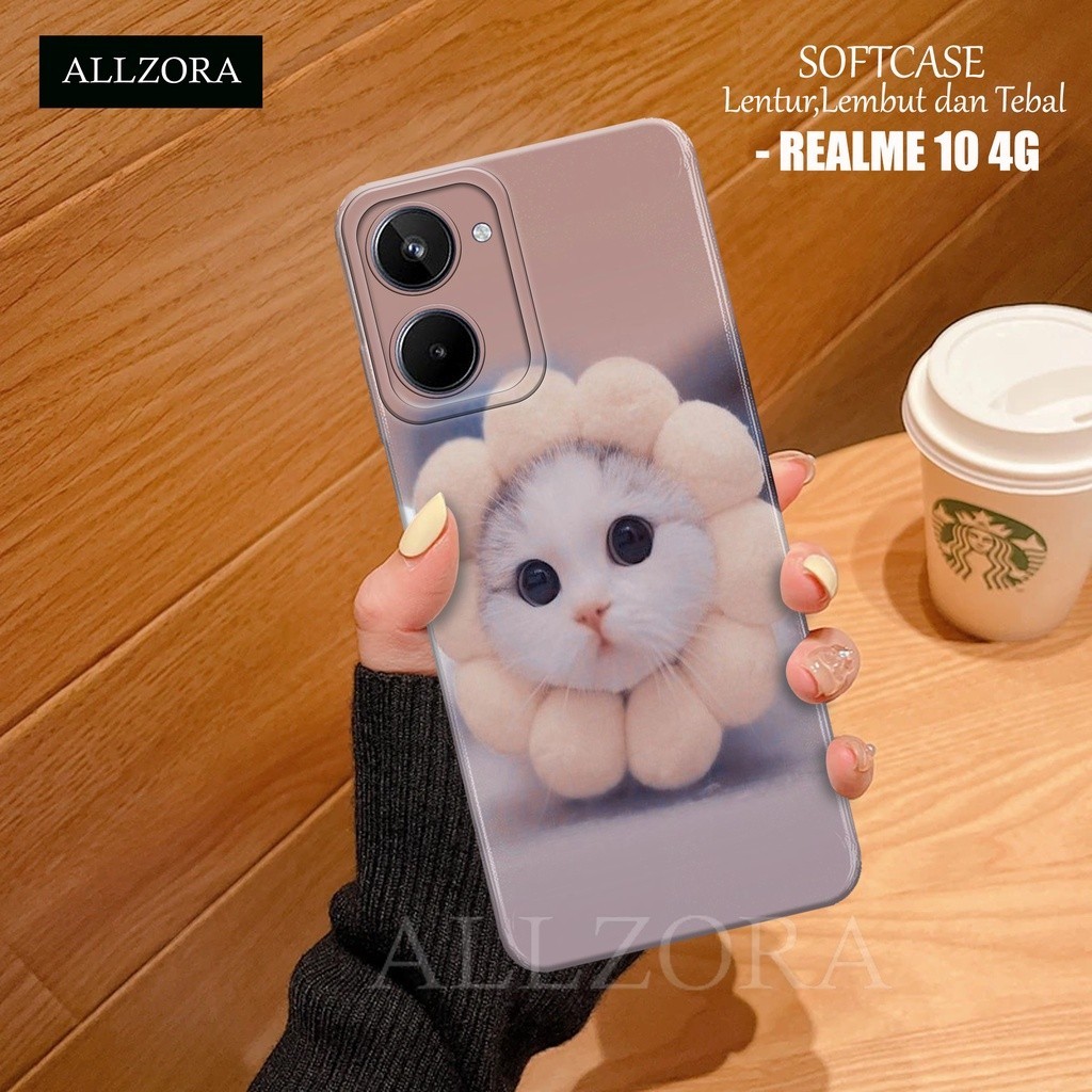 Case Realme 10 4G 2022 Terbaru - Fashion Case KUCING - Casing Hp Realme 10 4G 2022 Terbaru - Kesing 