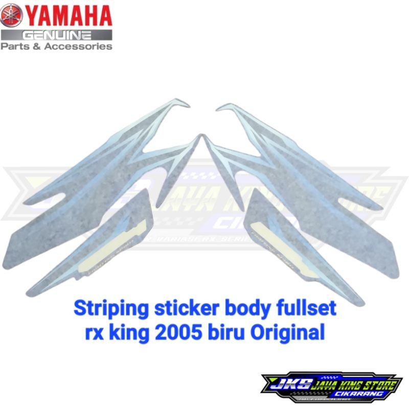 Striping stiker body Rx king rxking 2005 biru fullset tangki dan box aki komplit Original