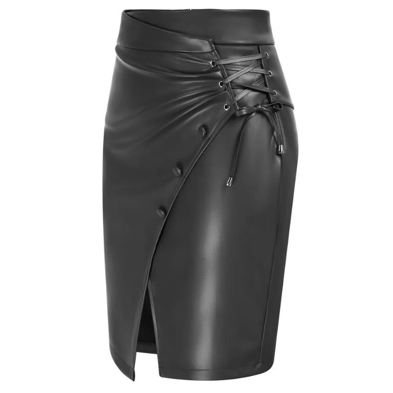rok kulit wanita / Rok kulit Skirt Leather